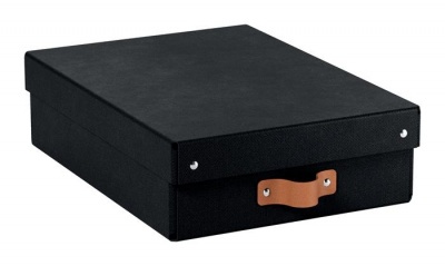 Úložný box, veľkosť M, nízky, LEITZ "Puro", čierny