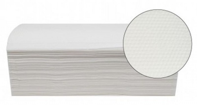 Papierové utierky, V ohyb, 2-vsrvtové, 150 listov, 23 × 25 cm, "Vella", snehobiela