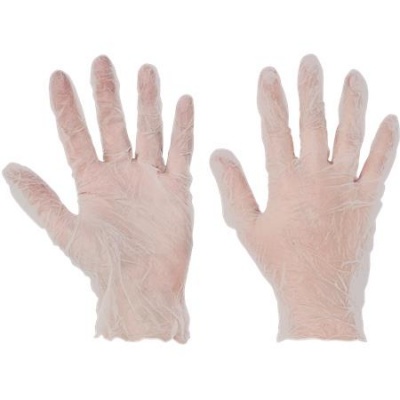 Ochranné rukavice, jednorazové, vinylové, veľkosť XL/10, nepudrované, "Boorne"