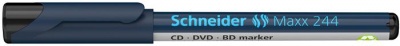 Permanentný popisovač na CD/DVD, 0,7 mm, SCHNEIDER "244", čierny