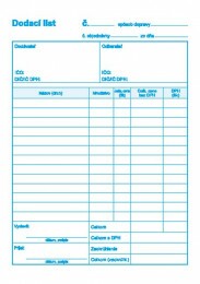 Dodací list s DPH A5 samo prepisovací